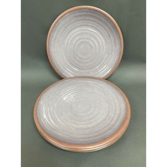 100% Melamine Dinner Plates Shatter Proof Dishwasher Safe Brown Purple Lot of 6 - Picture 1 of 5